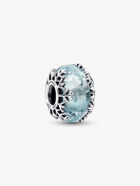 Pandora Winter Blue Snowflake Murano Charm